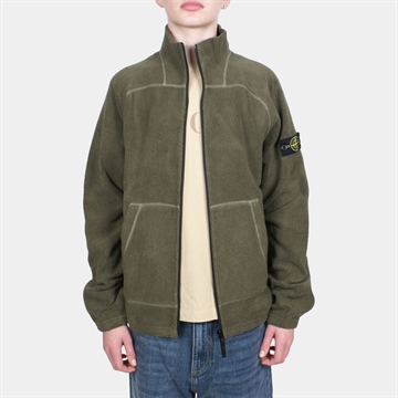 Stone Island Jr. Cardigan Zip Up Military Green